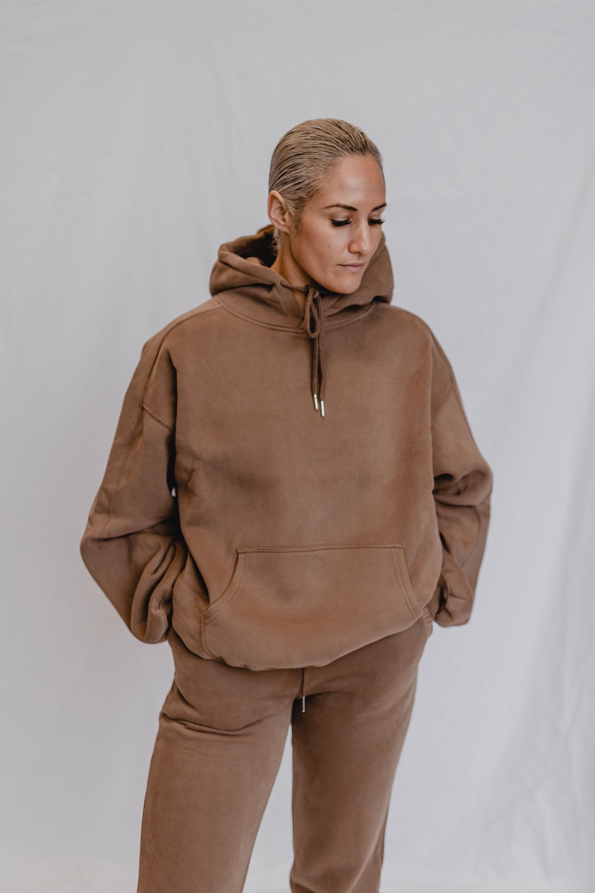 Embossed RYZN COLLECTION Hoodie - Chocolate